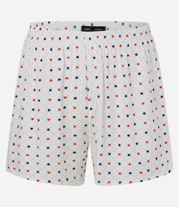 Cueca Samba Canção em Viscose com Estampa Chalis Naipes