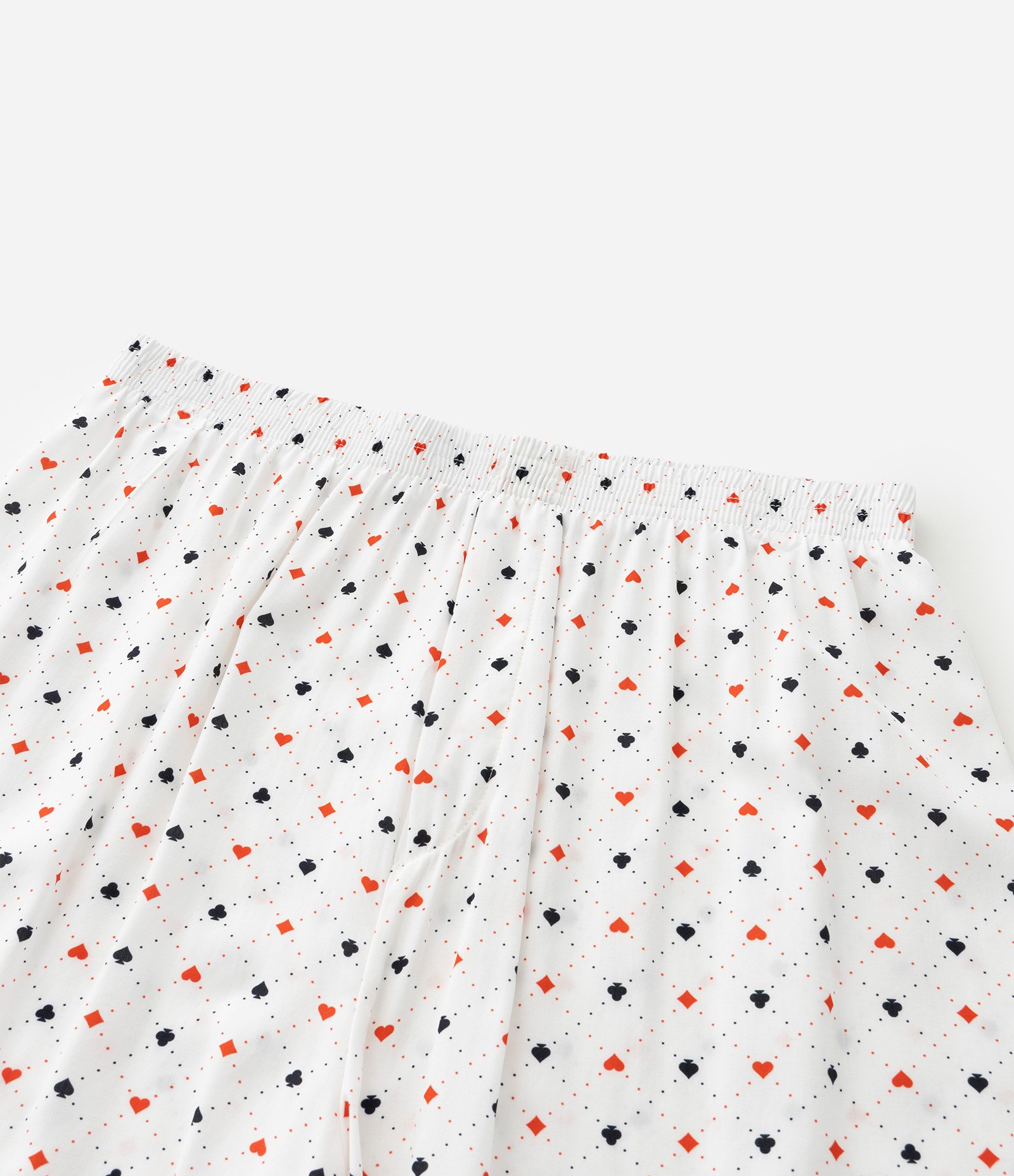 Cueca Samba Canção em Viscose com Estampa Chalis Naipes Branco 2