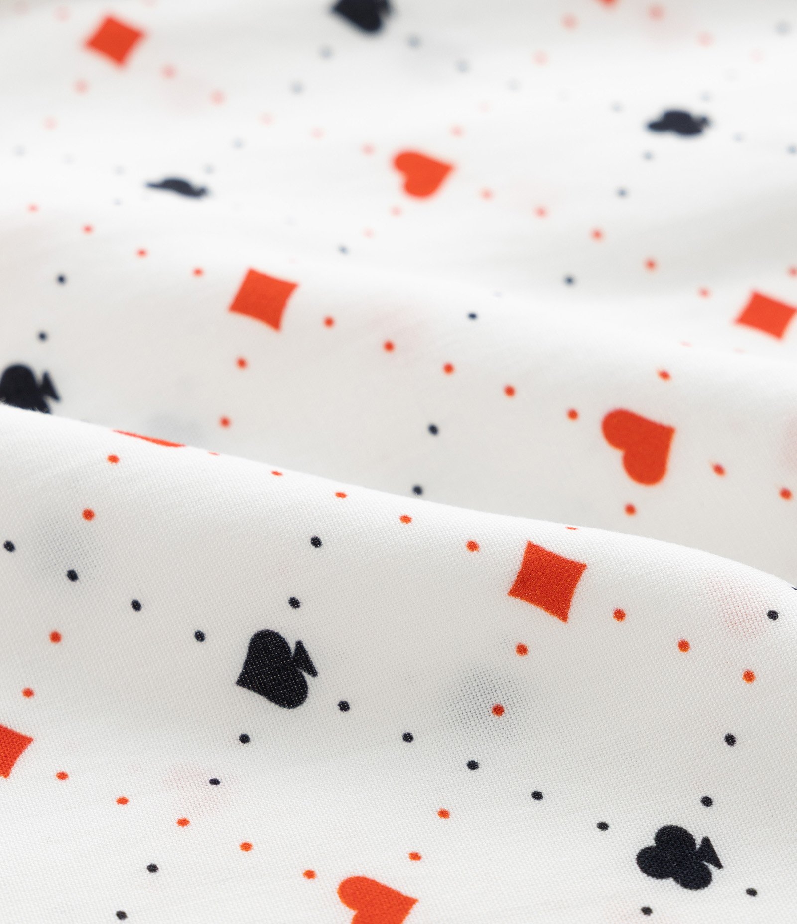 Cueca Samba Canção em Viscose com Estampa Chalis Naipes Branco 3