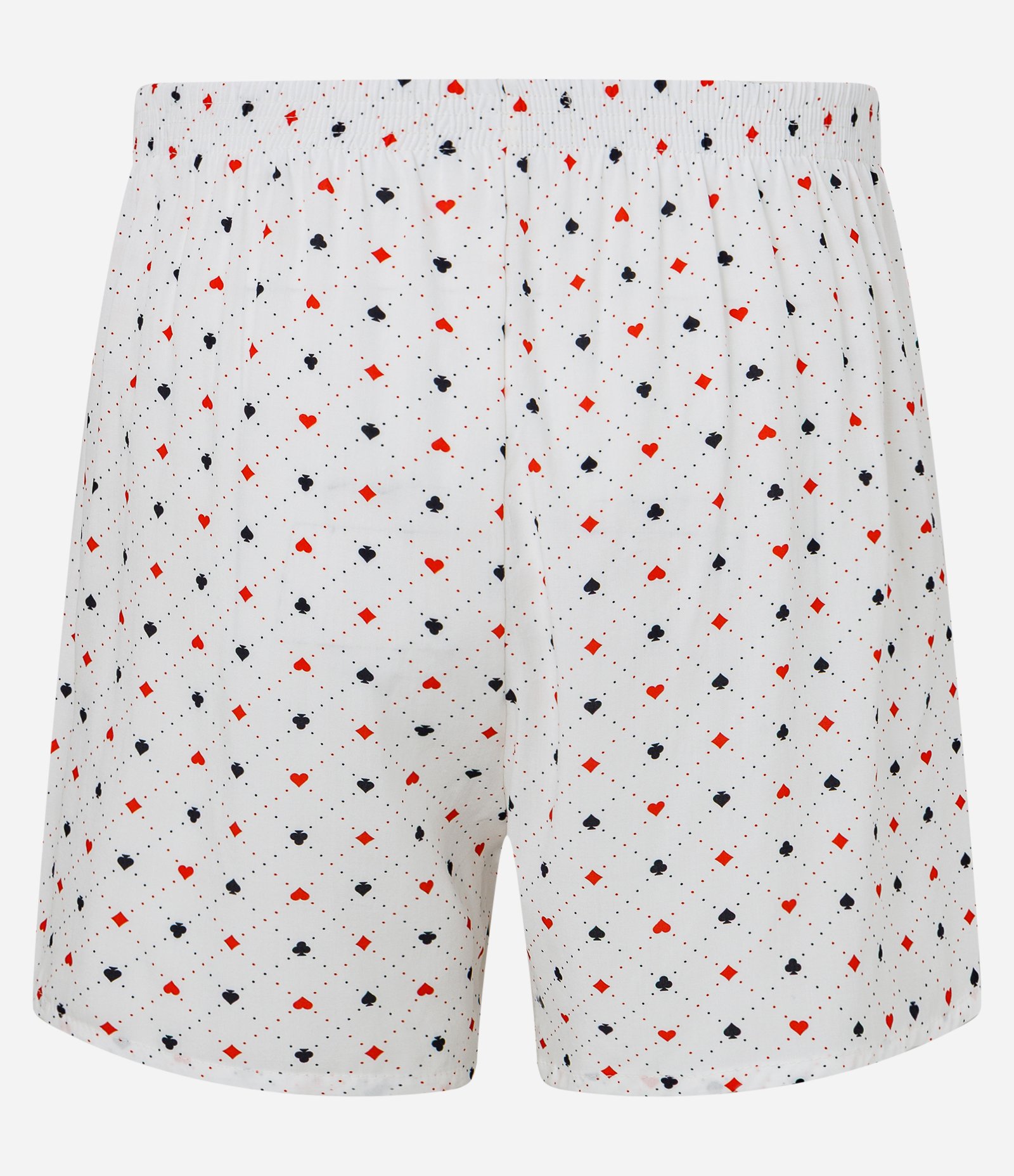 Cueca Samba Canção em Viscose com Estampa Chalis Naipes Branco 4