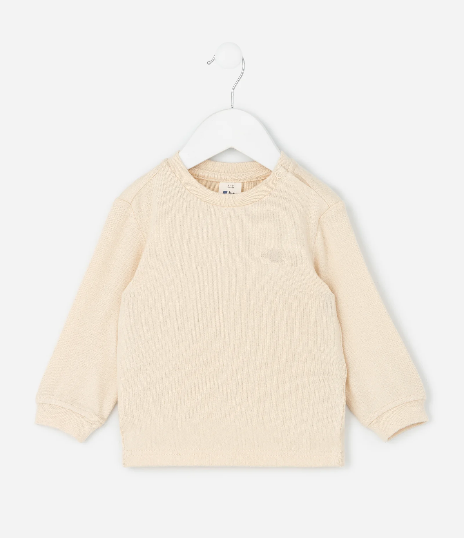 Casaco Infantil com Detalhe Bordado – Tam 0 a 18 Meses Bege 1
