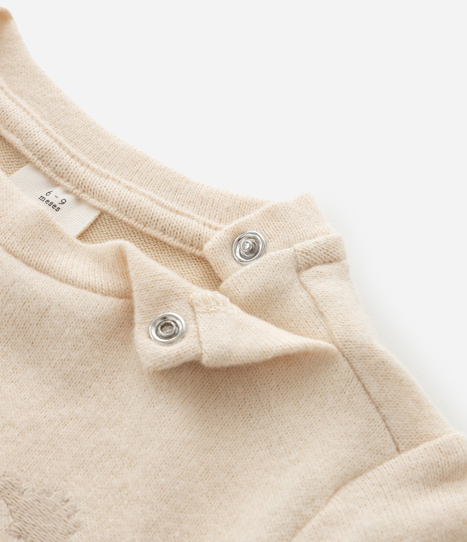 Casaco Infantil com Detalhe Bordado – Tam 0 a 18 Meses Bege 4