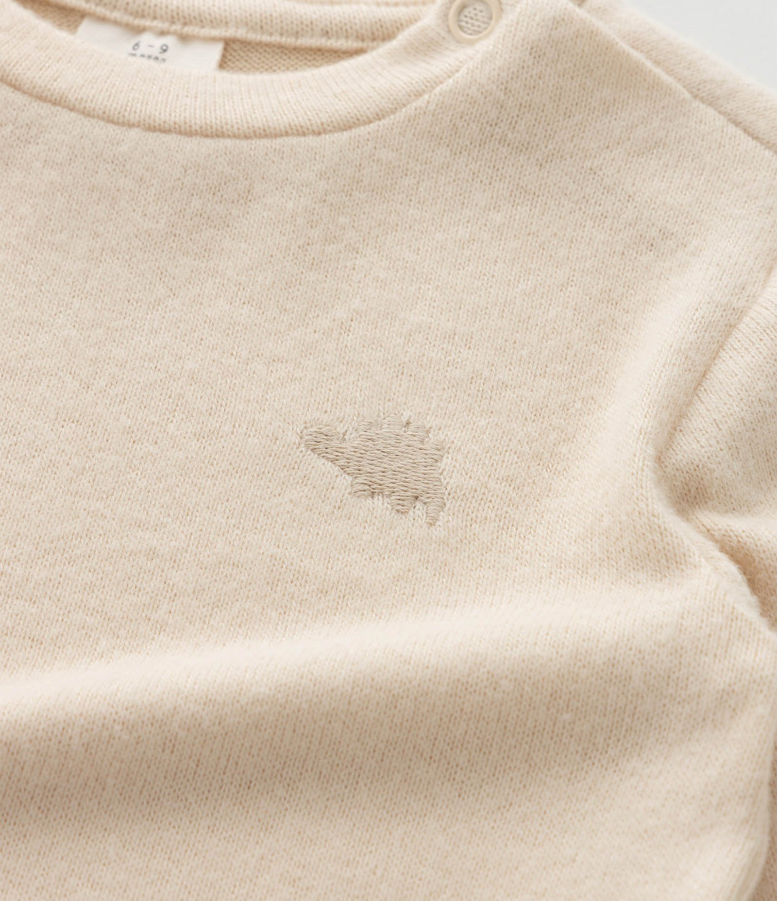Casaco Infantil com Detalhe Bordado – Tam 0 a 18 Meses Bege 6