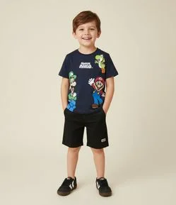 Bermuda Infantil em Sarja com Bolsos – Tam 1 a 6 Anos