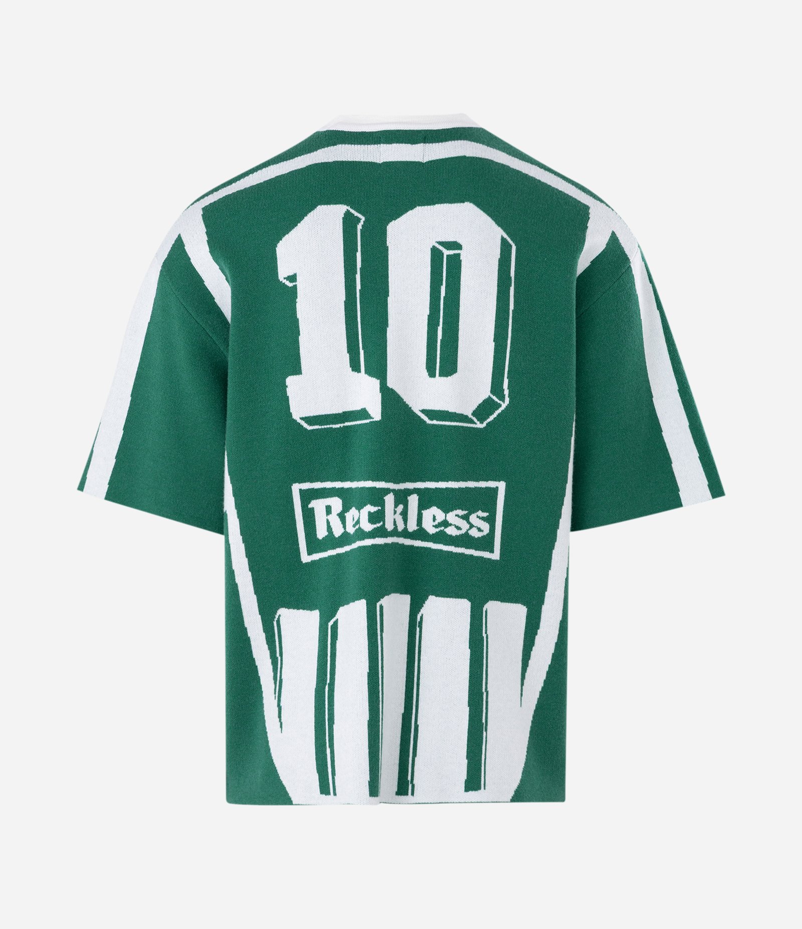 Camiseta em Tricô Listrada Reckless Branco/Verde 6