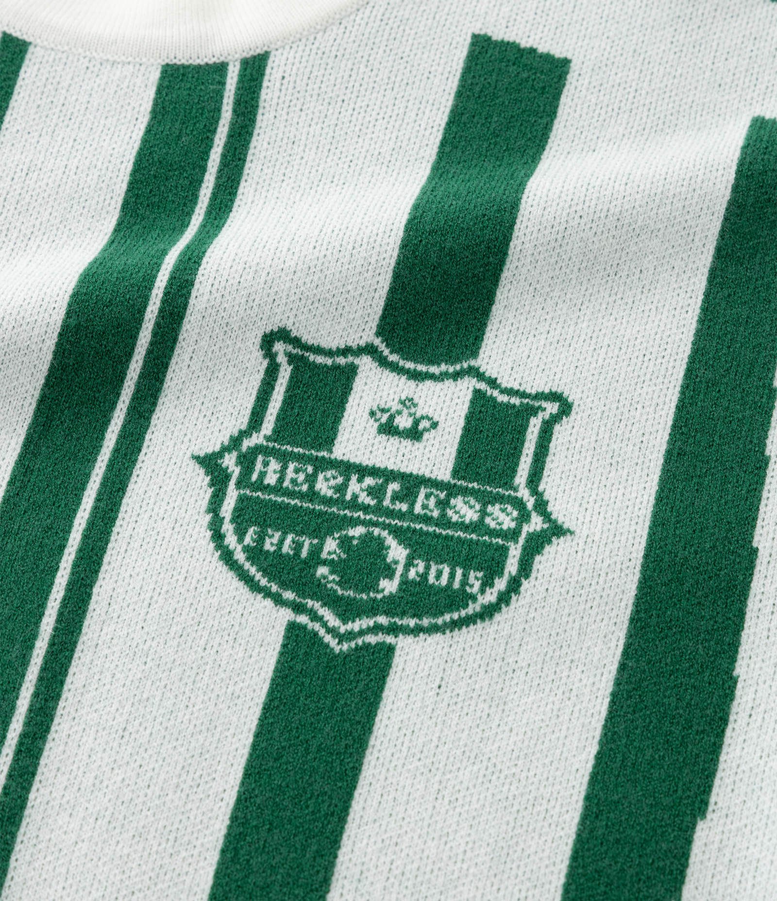 Camiseta em Tricô Listrada Reckless Branco/Verde 7