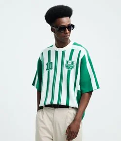 Camiseta em Tricô Listrada Reckless