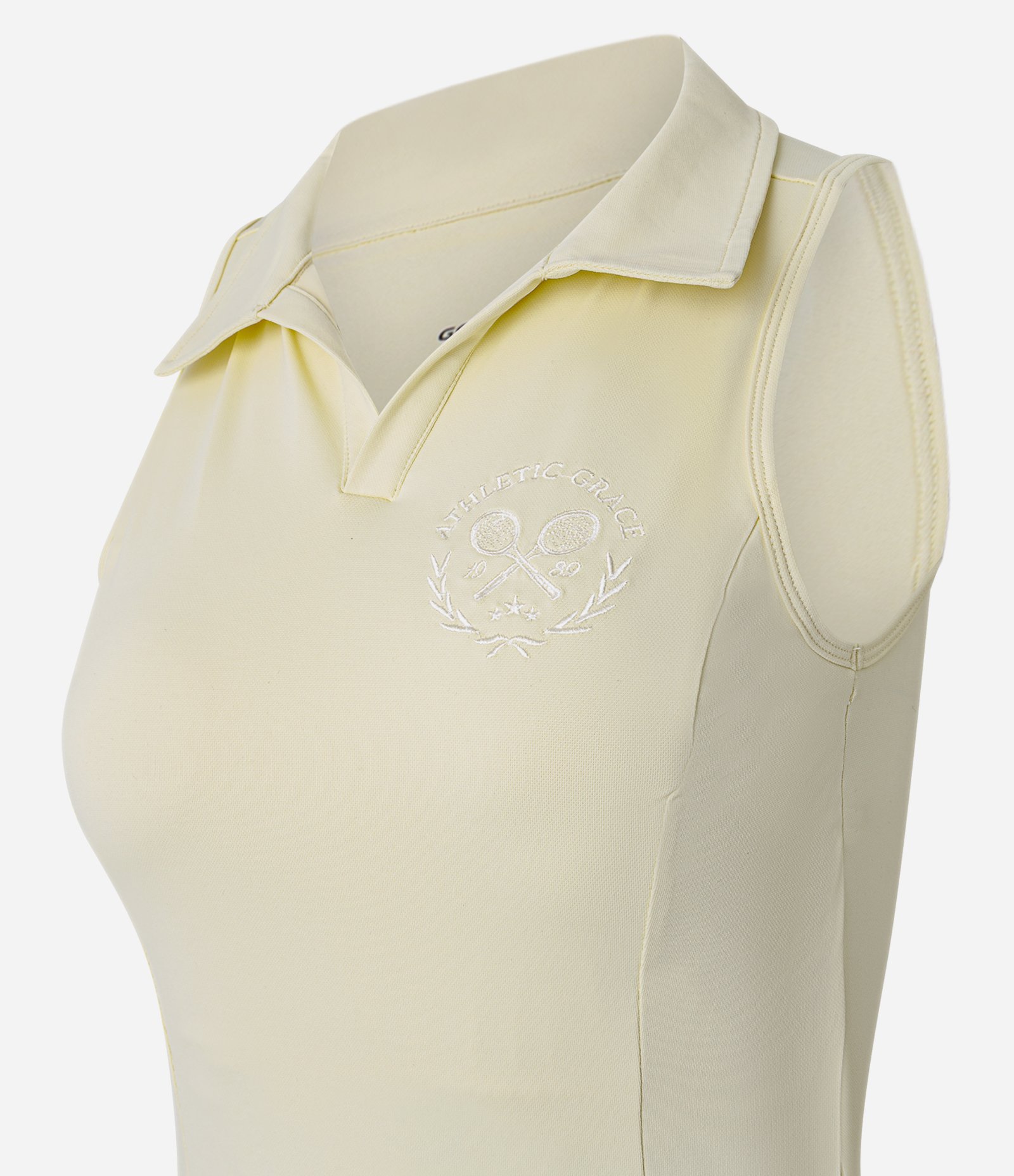 Vestido Evasê Esportivo em Microfibra com Short Interno Amarelo 2