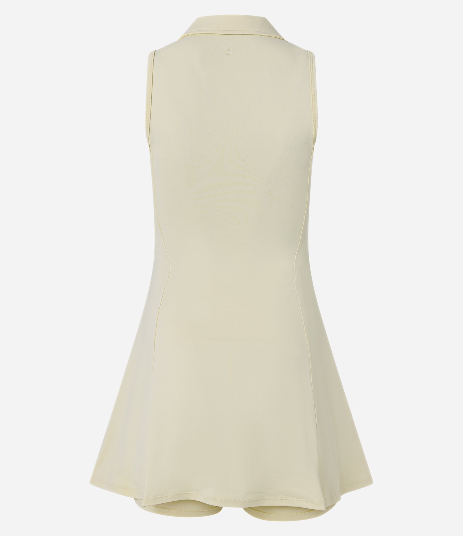 Vestido Evasê Esportivo em Microfibra com Short Interno Amarelo 4