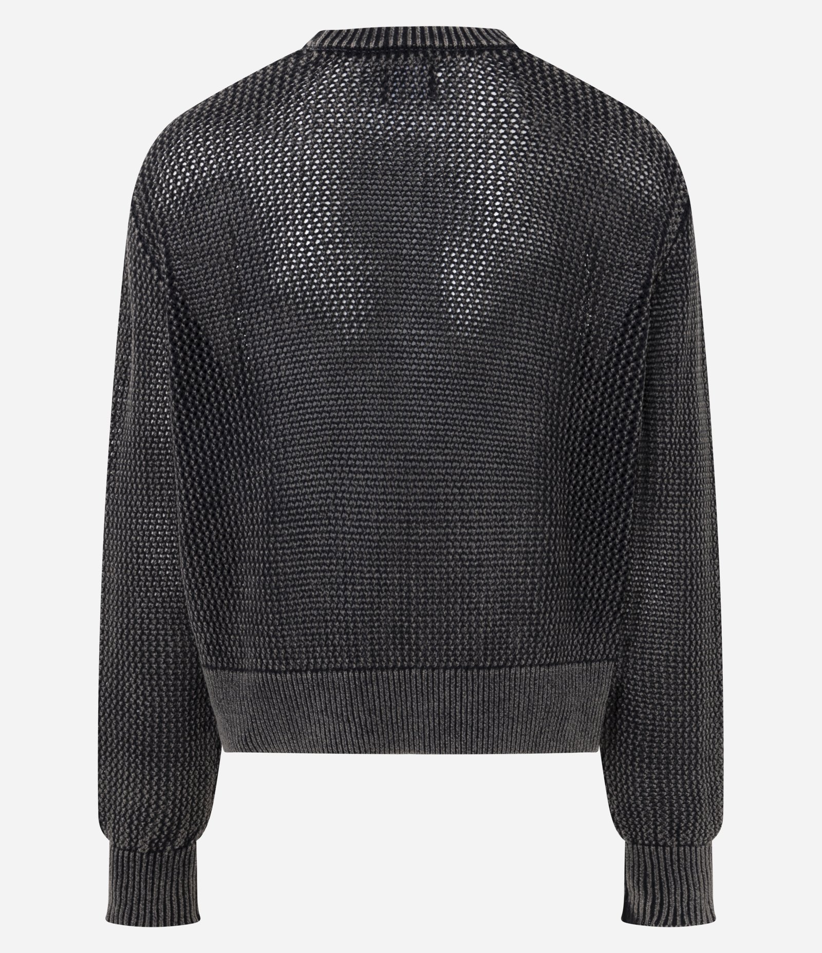 Suéter em Tricô Texturizado com Detalhe Jacquard Localizado Cinza Metalizado 7