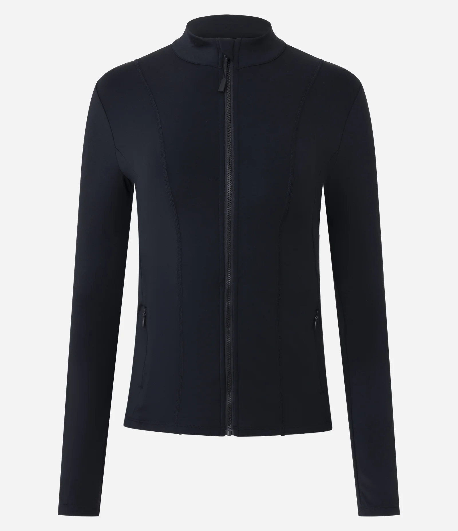 Jaqueta Esportiva em Microfibra com Zíper e Bolsos Preto 6