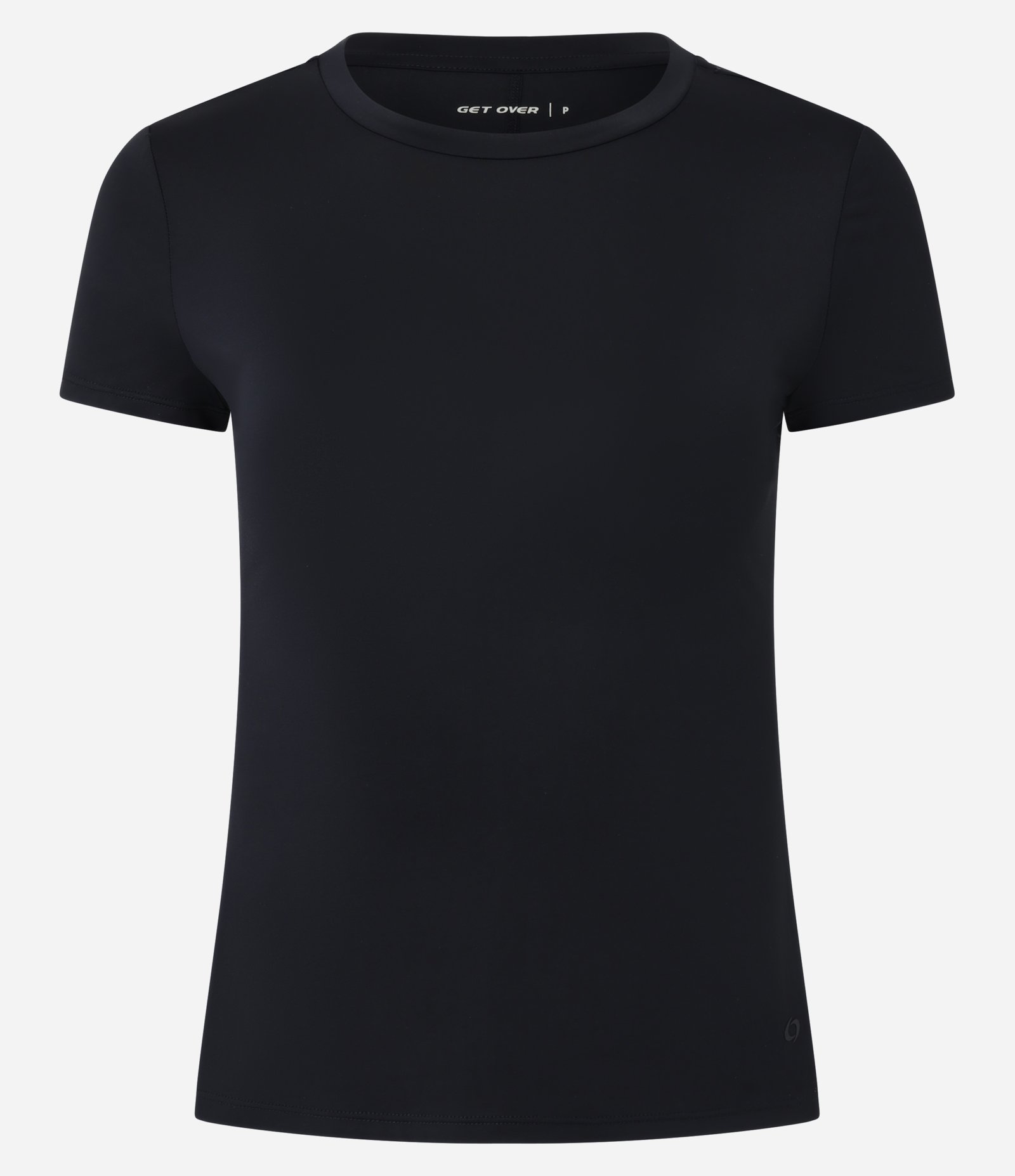 Camiseta Esportiva em Microfibra com Manga Curta Preto 1