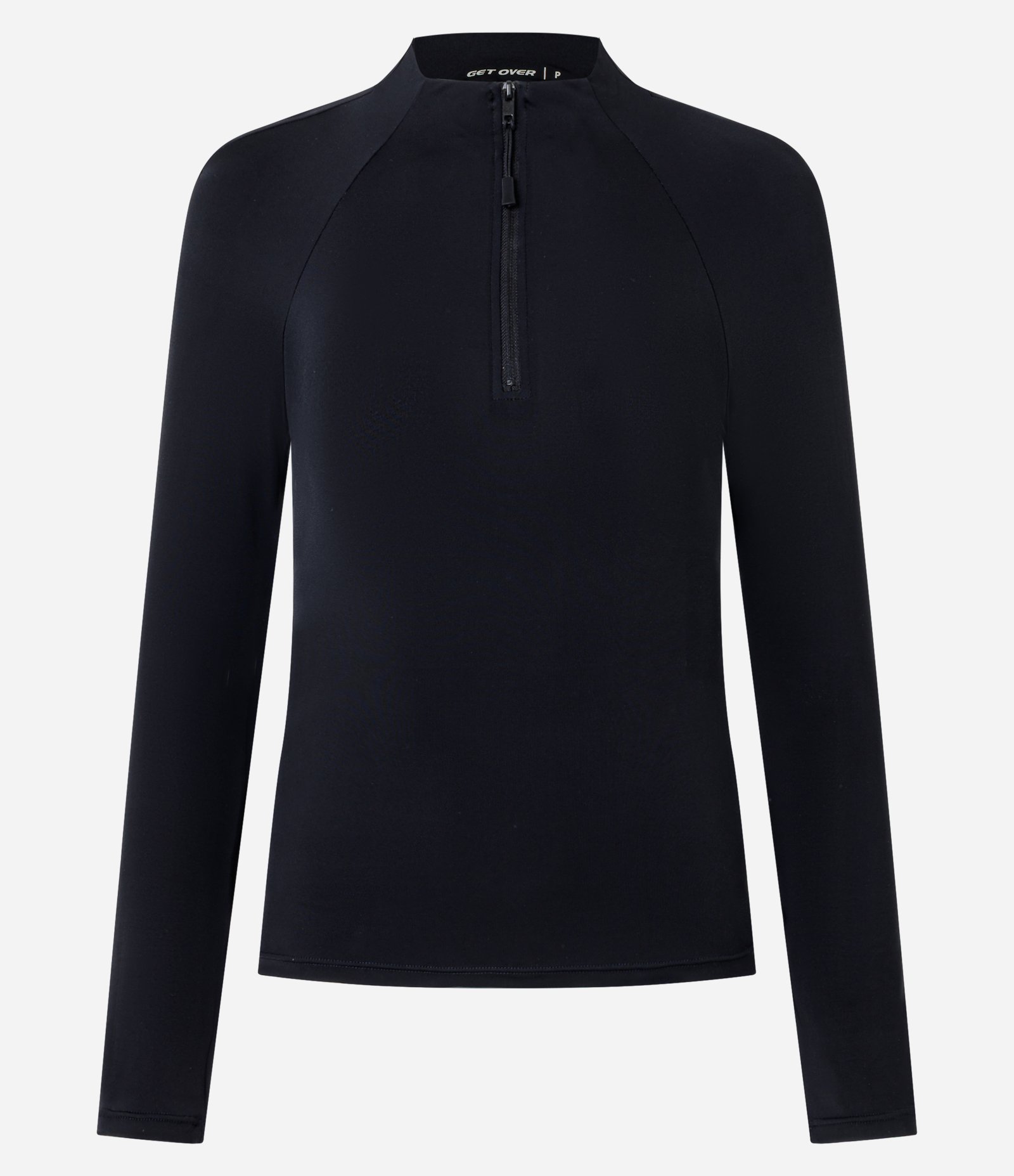 Camiseta Esportiva de Manga Longa e Gola Alta Preto 6