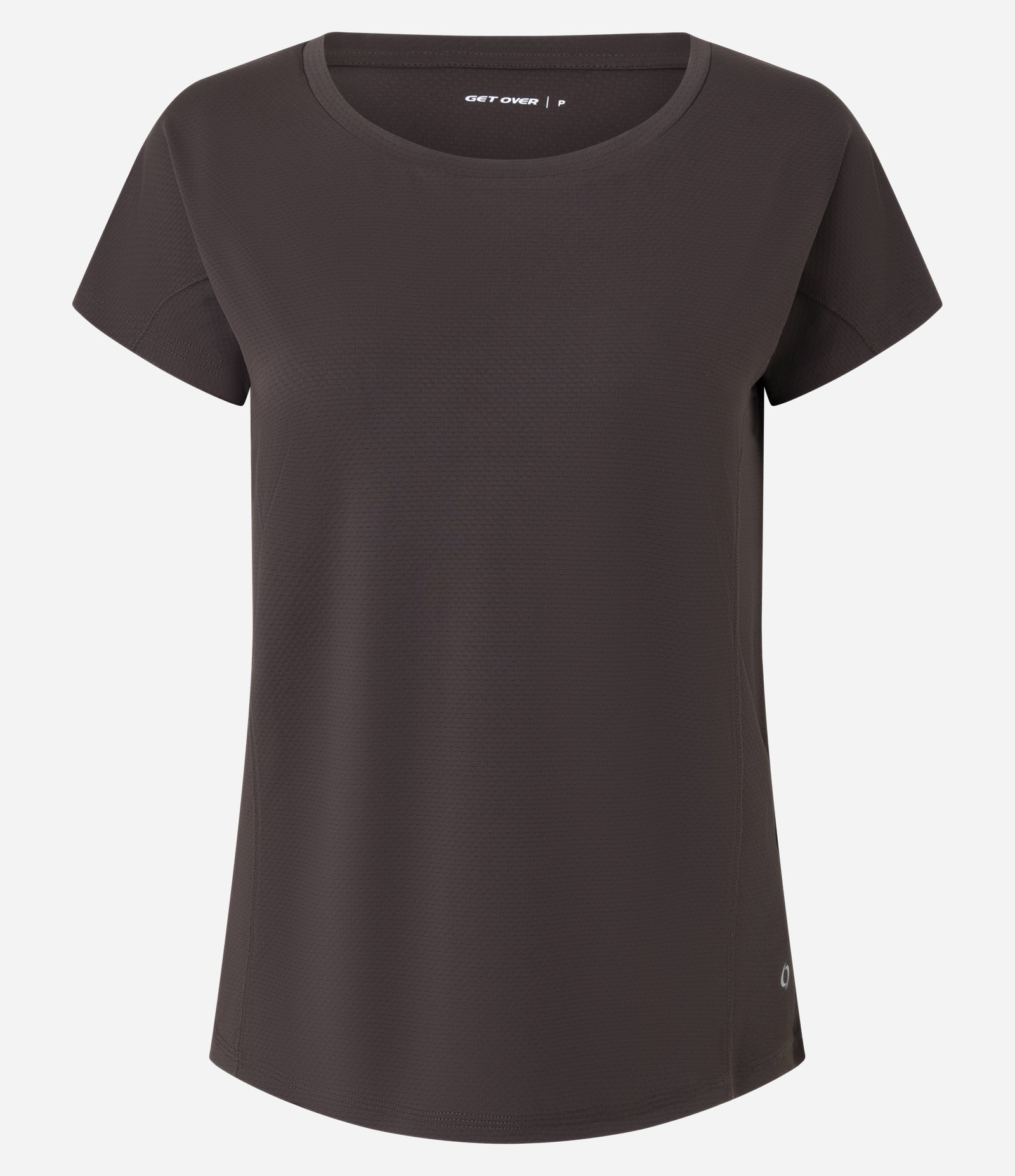 Camiseta Esportiva em Microfibra Texturizada Marrom Chocolate 5