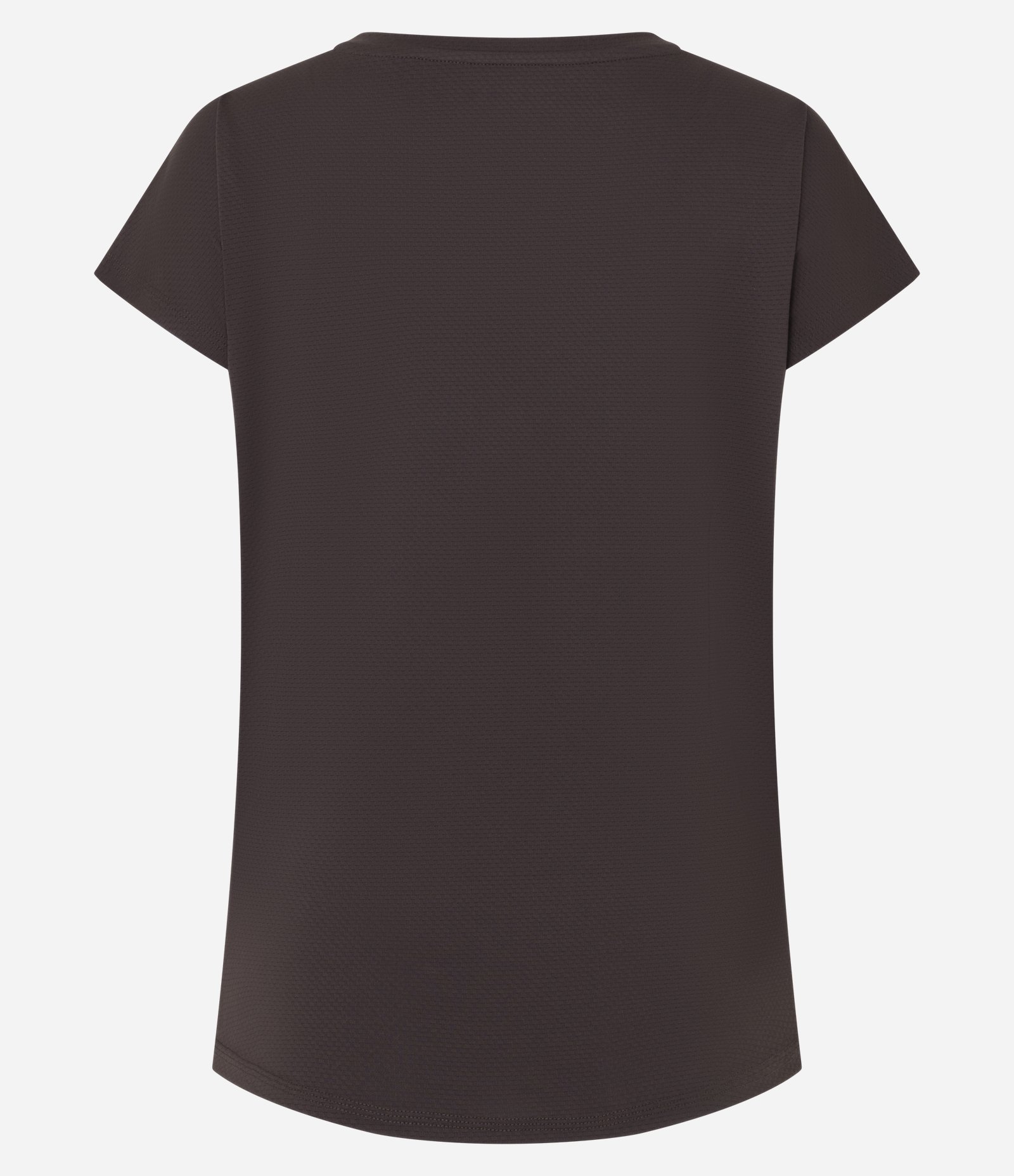 Camiseta Esportiva em Microfibra Texturizada Marrom Chocolate 7