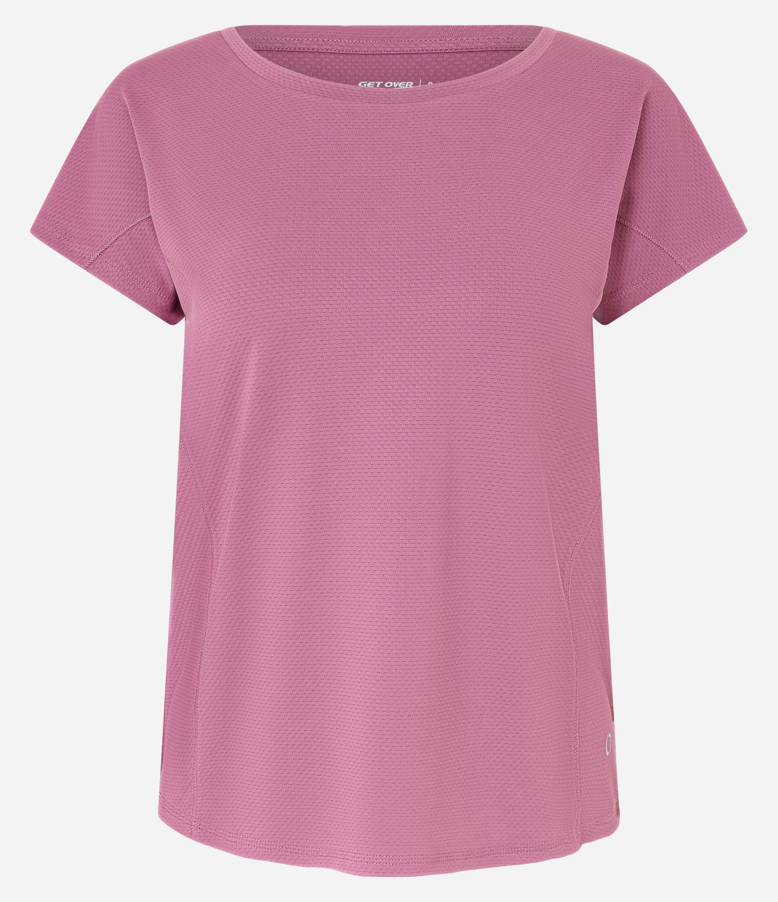 Camiseta Esportiva em Microfibra Texturizada Rosa 5