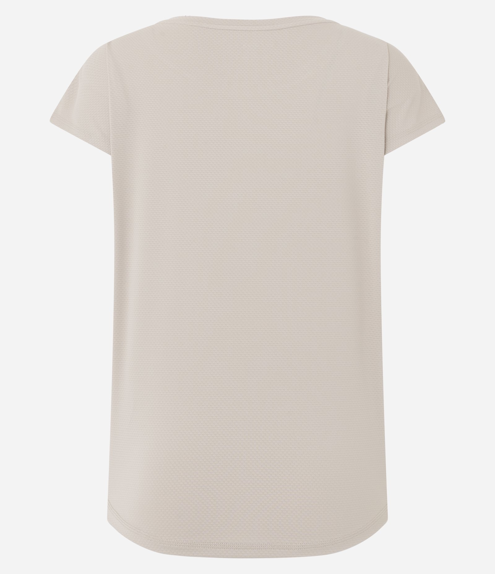 Camiseta Esportiva em Microfibra Texturizada Bege 6