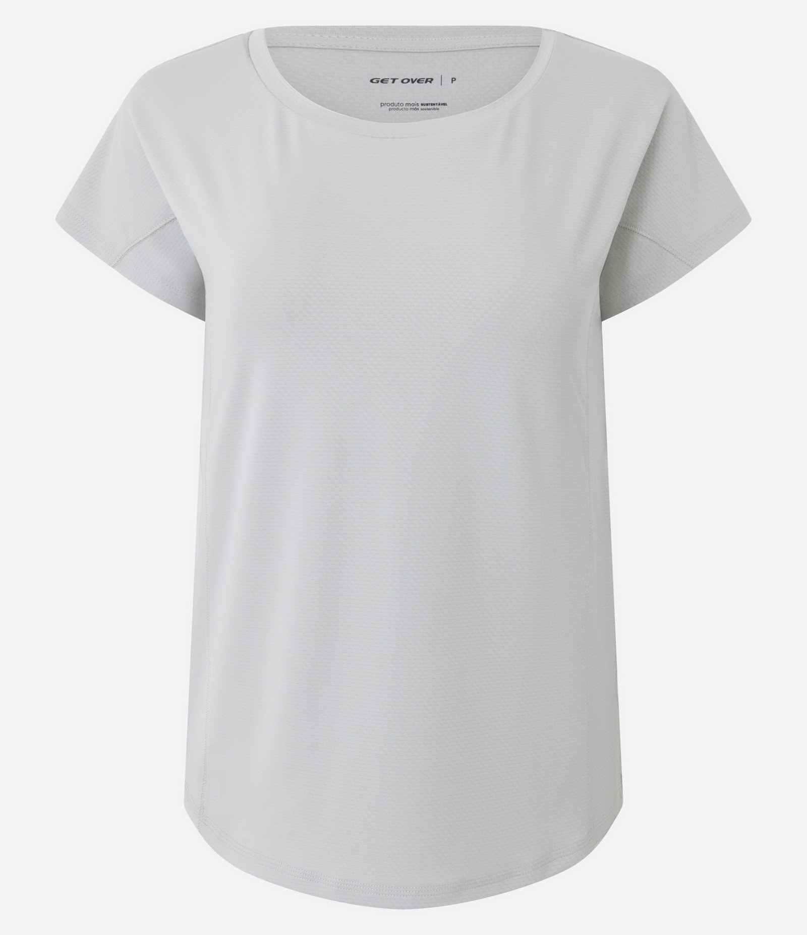 Camiseta Esportiva em Microfibra Texturizada Branco 5