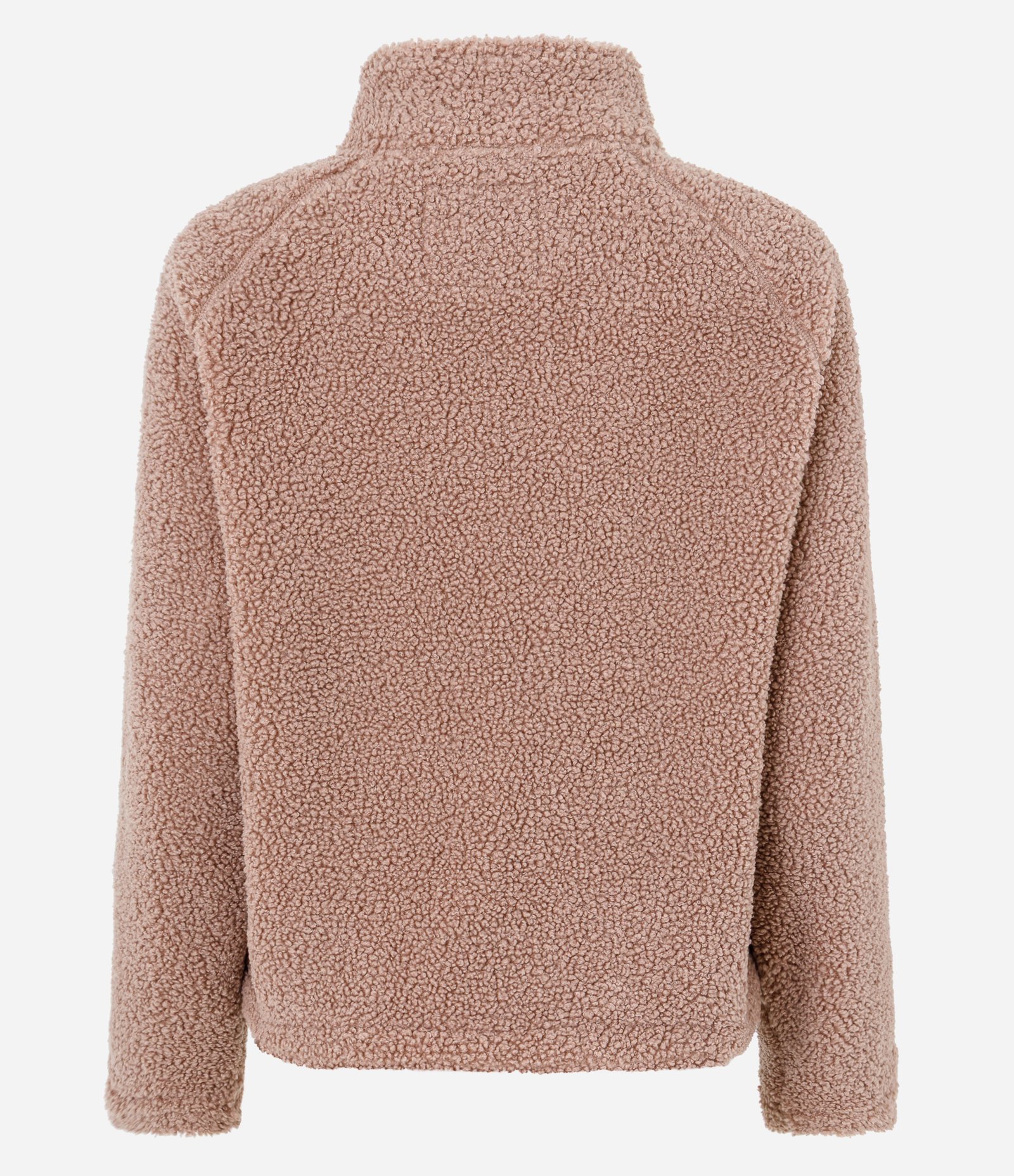 Jaqueta Bomber Esportiva em Sherpa com Gola Alta Marrom 7