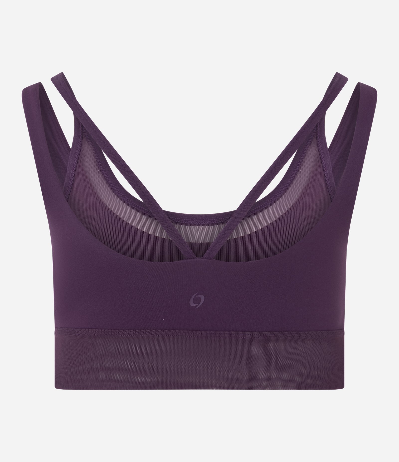 Top Esportivo em Microfibra Liso com Sobreposição e Bojo Roxo 6