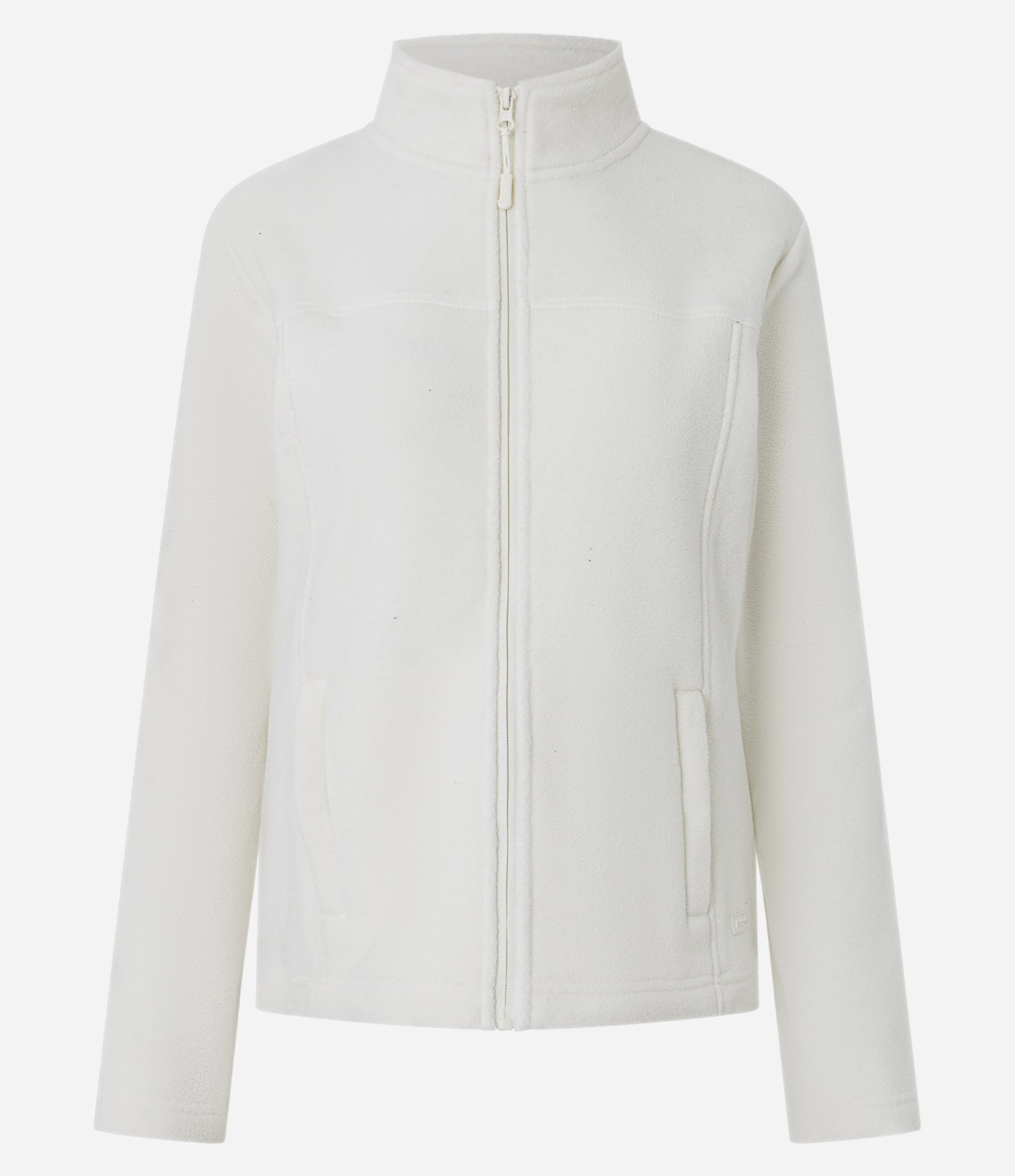 Jaqueta Pesada Esportiva em Fleece com Gola Alta Branco 5