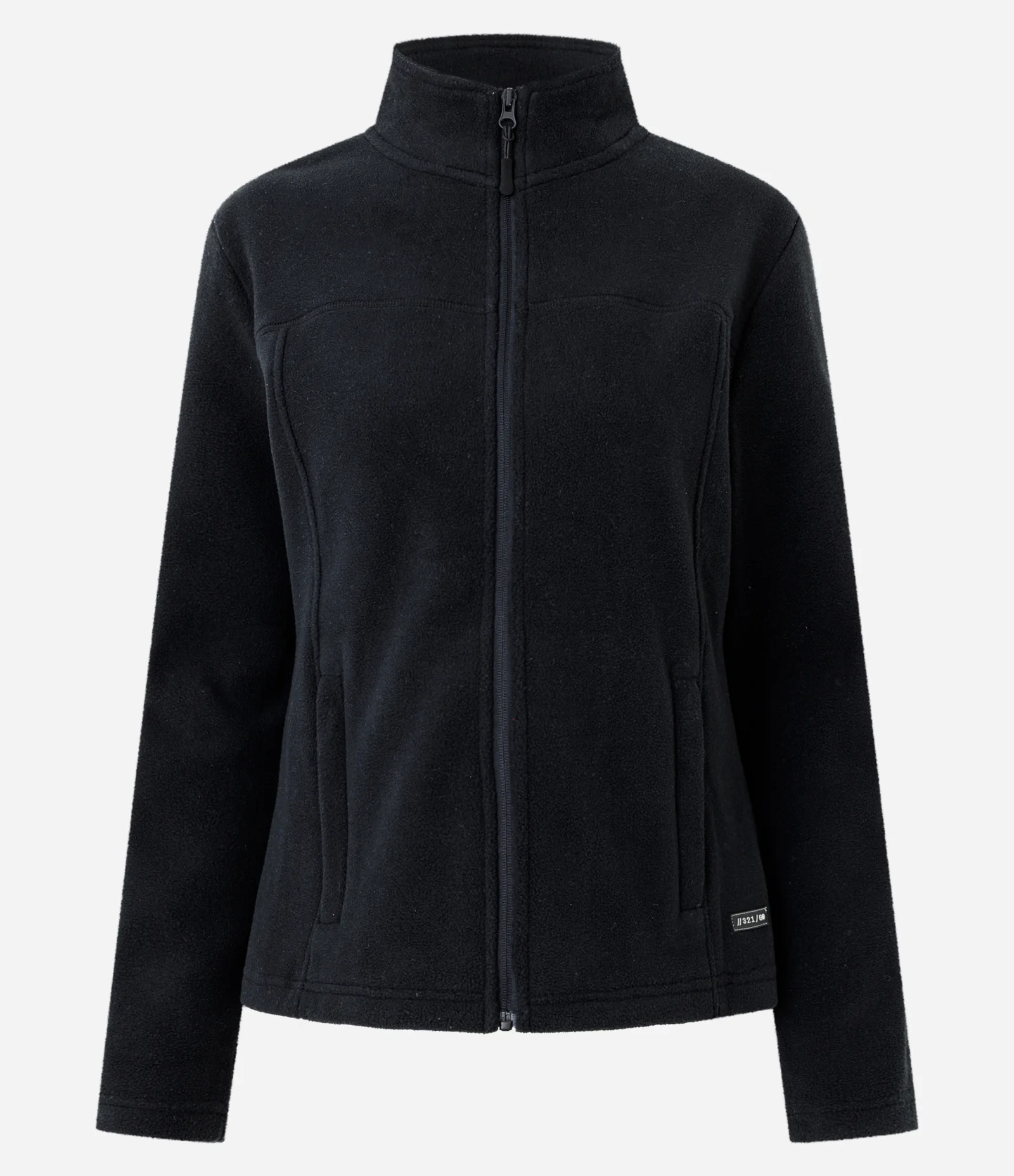 Jaqueta Pesada Esportiva em Fleece com Gola Alta Preto 1