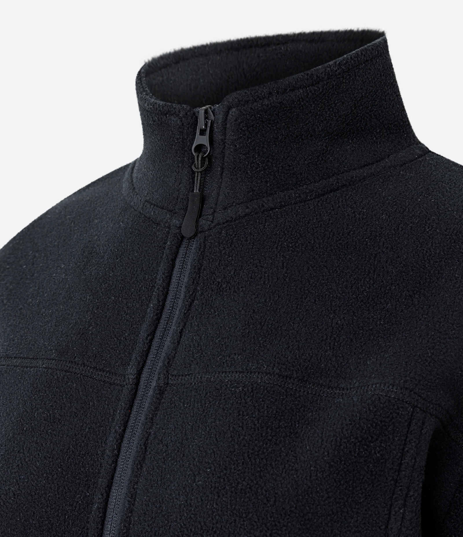 Jaqueta Pesada Esportiva em Fleece com Gola Alta Preto 2