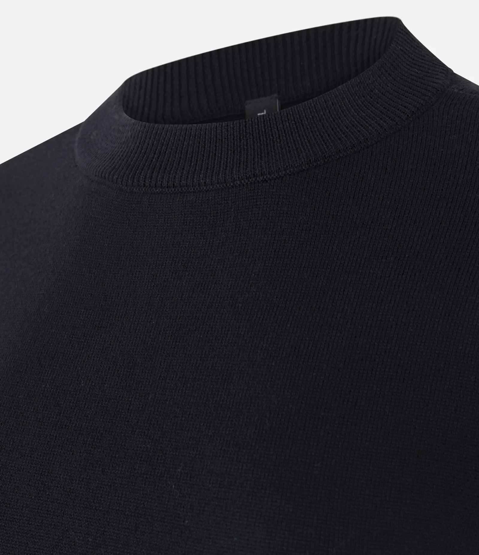 Suéter Boxy em Tricô com Gola e Punhos Canelados Preto 2