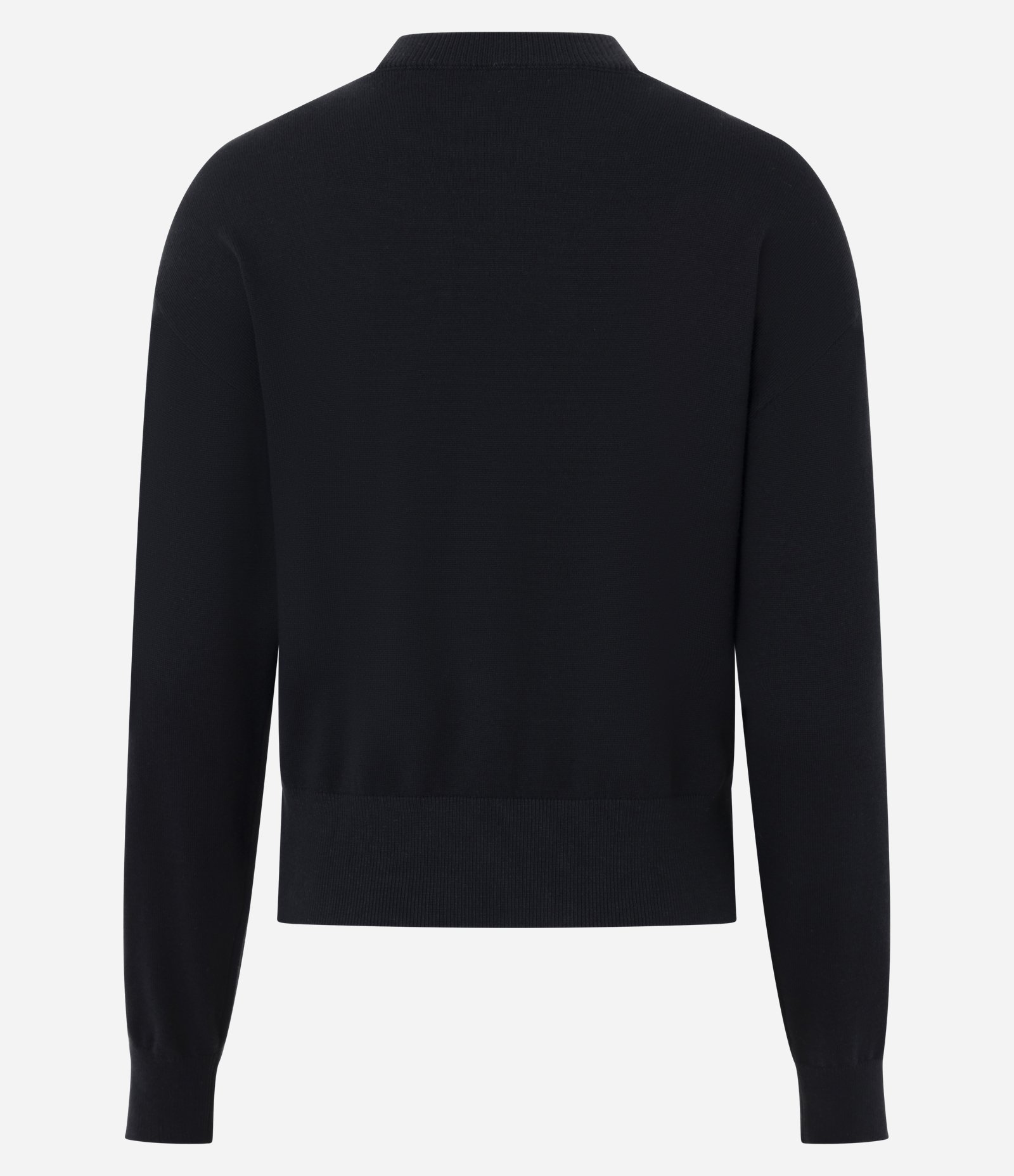 Suéter Boxy em Tricô com Gola e Punhos Canelados Preto 3