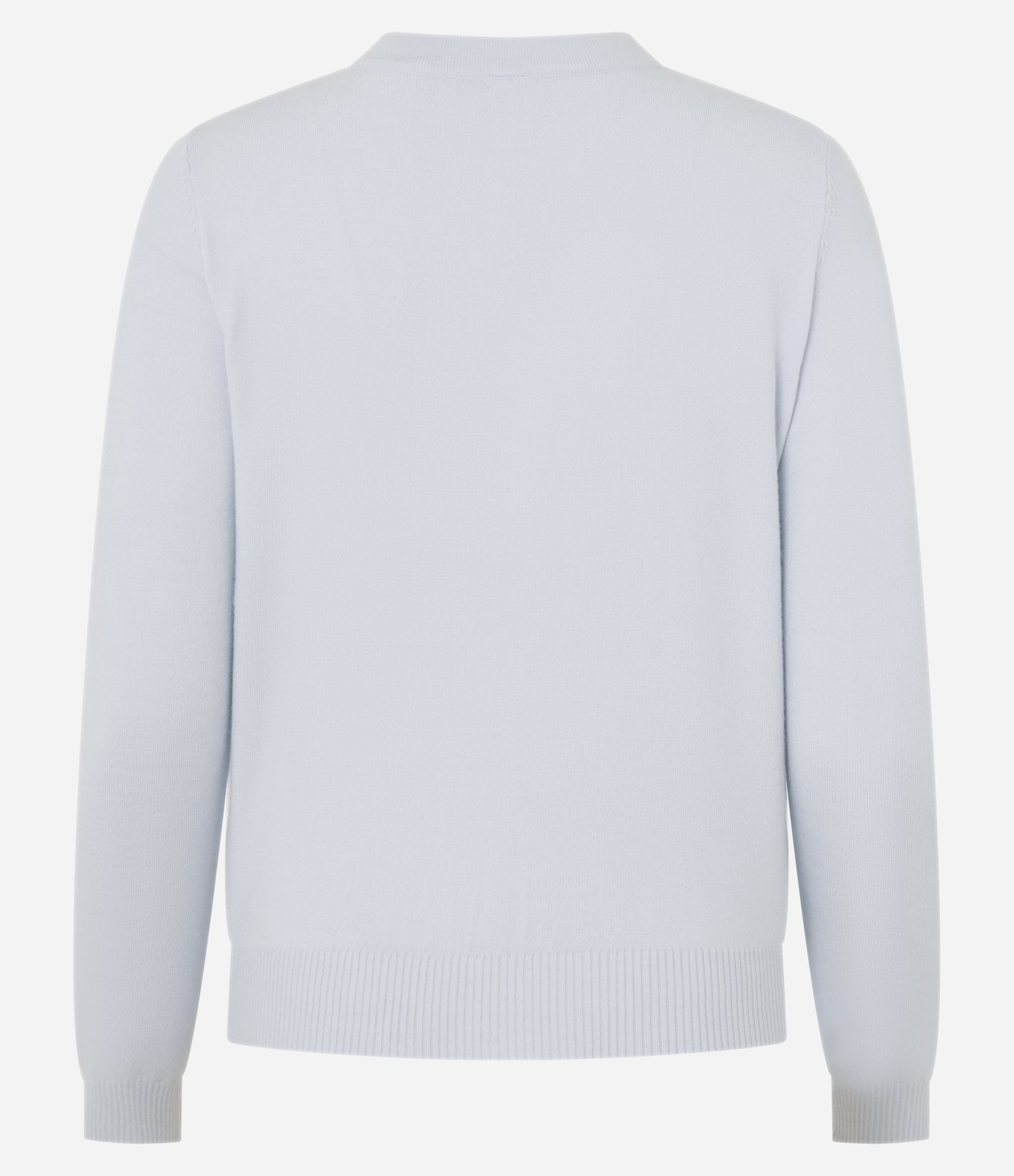 Cardigan Básico em Tricô com Botões e Gola Redonda Azul Claro 3