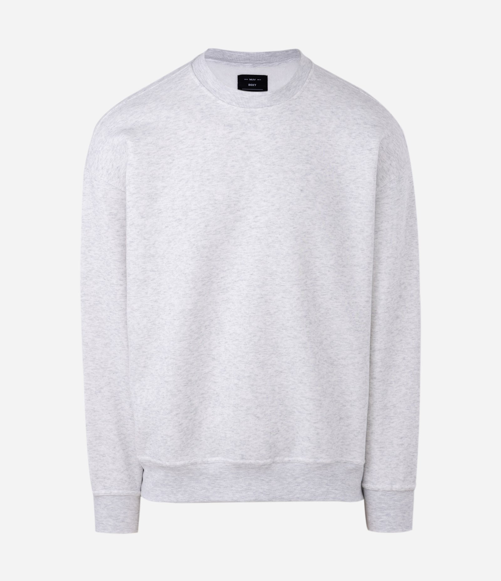 Blusão Boxy em Moletom com Felpa Liso Cinza 1