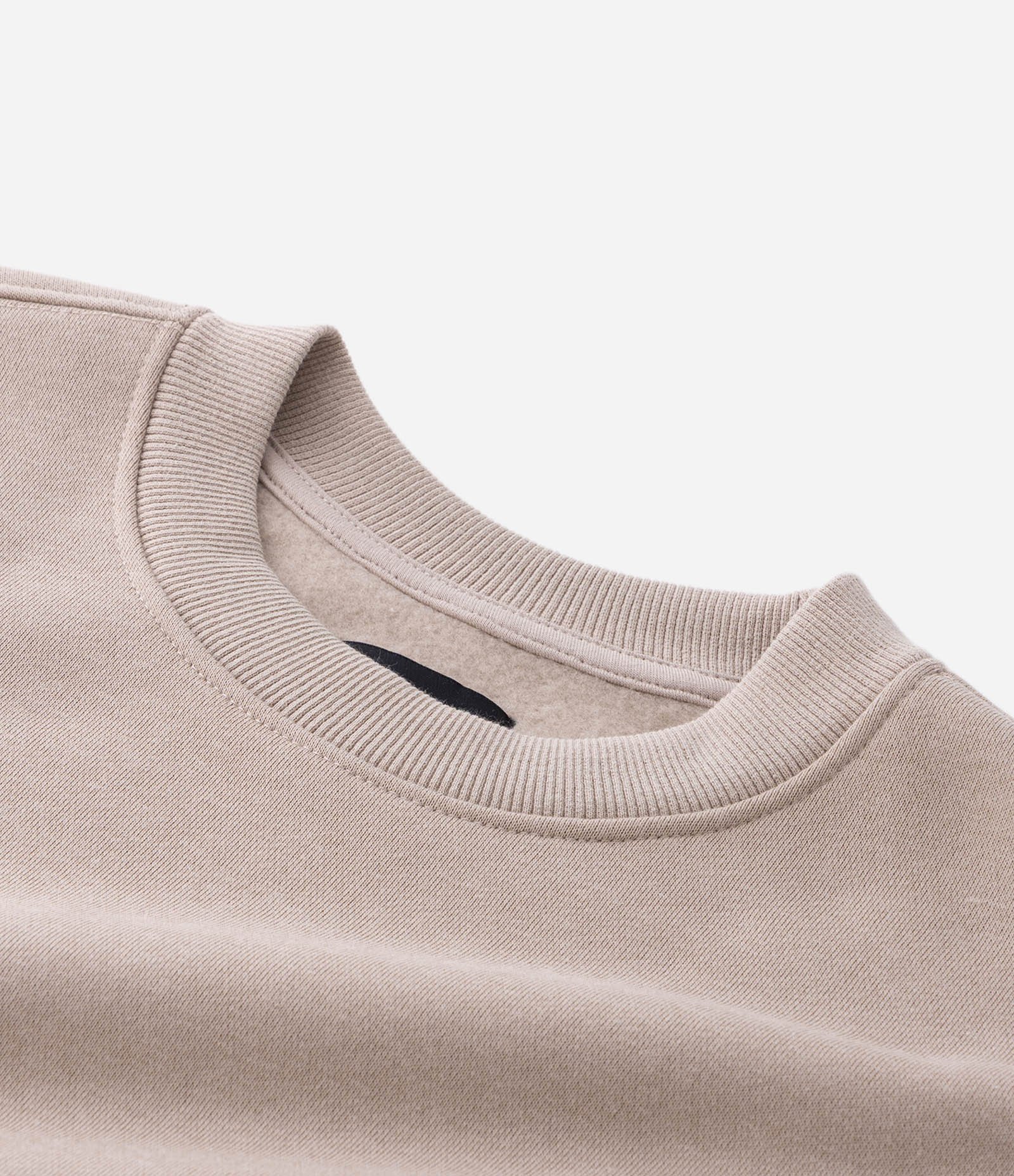 Blusão Boxy em Moletom com Felpa Liso Bege 5