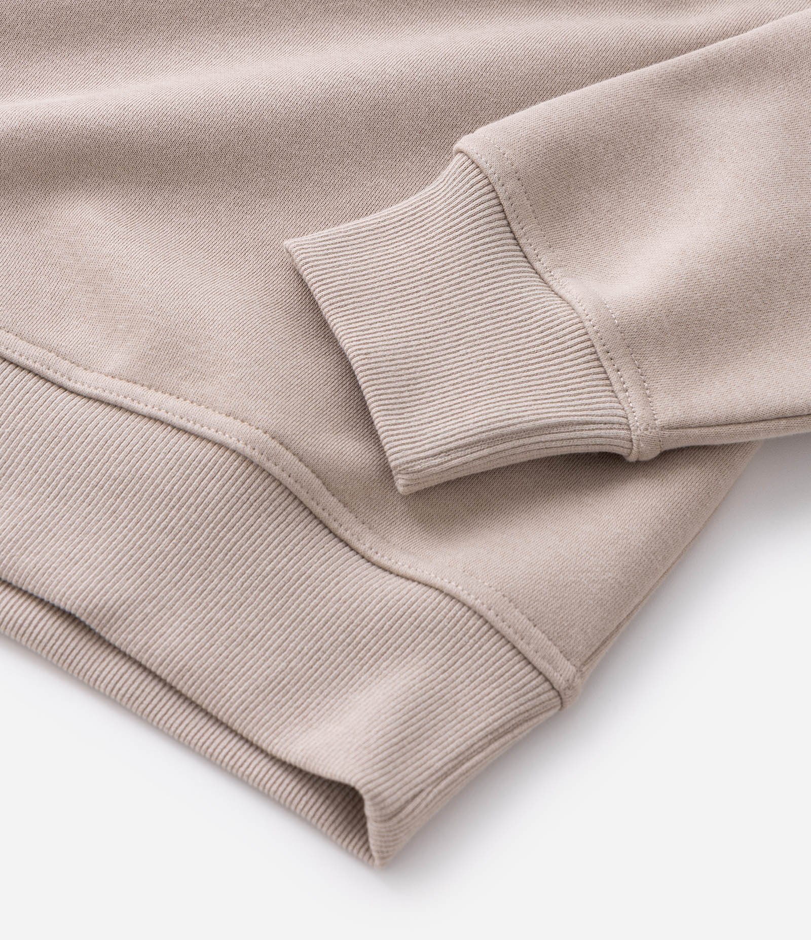 Blusão Boxy em Moletom com Felpa Liso Bege 6