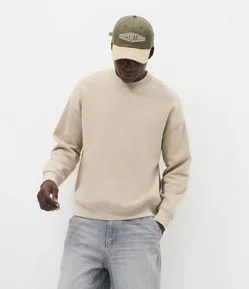 Blusão Boxy em Moletom com Felpa Liso