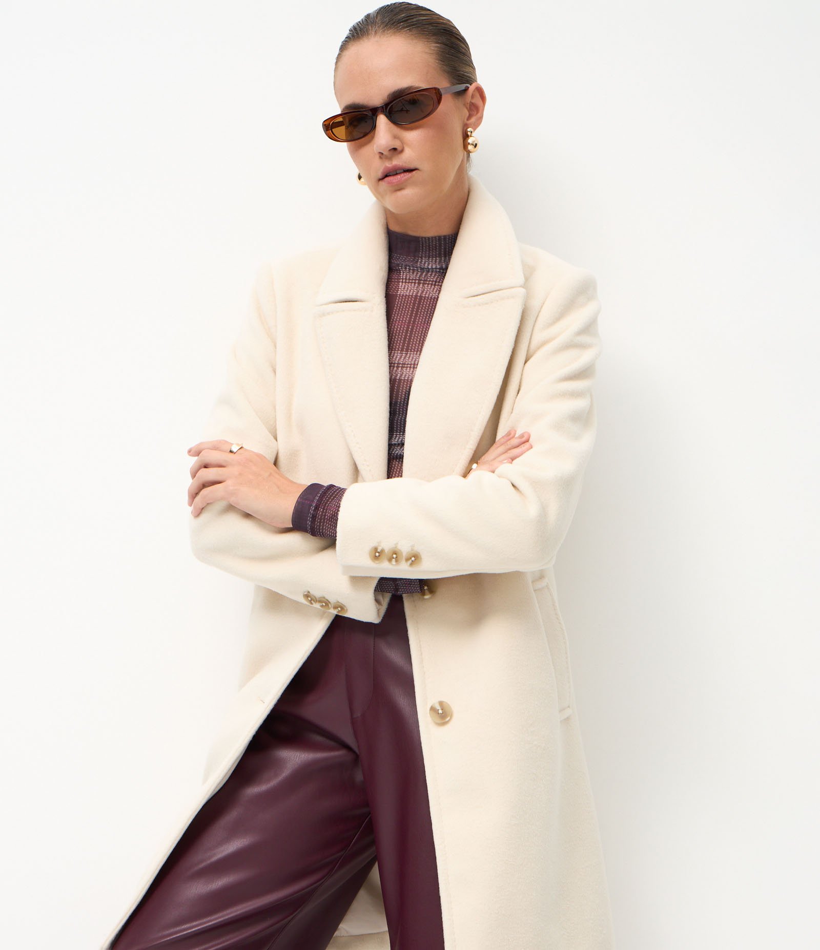 Casaco Alongado com Bolsos Laterais e Fenda Traseira Off White 1