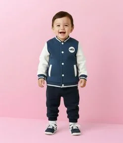 Calça Infantil em Polar Fleece com Punhos – Tam RN a 12 Meses