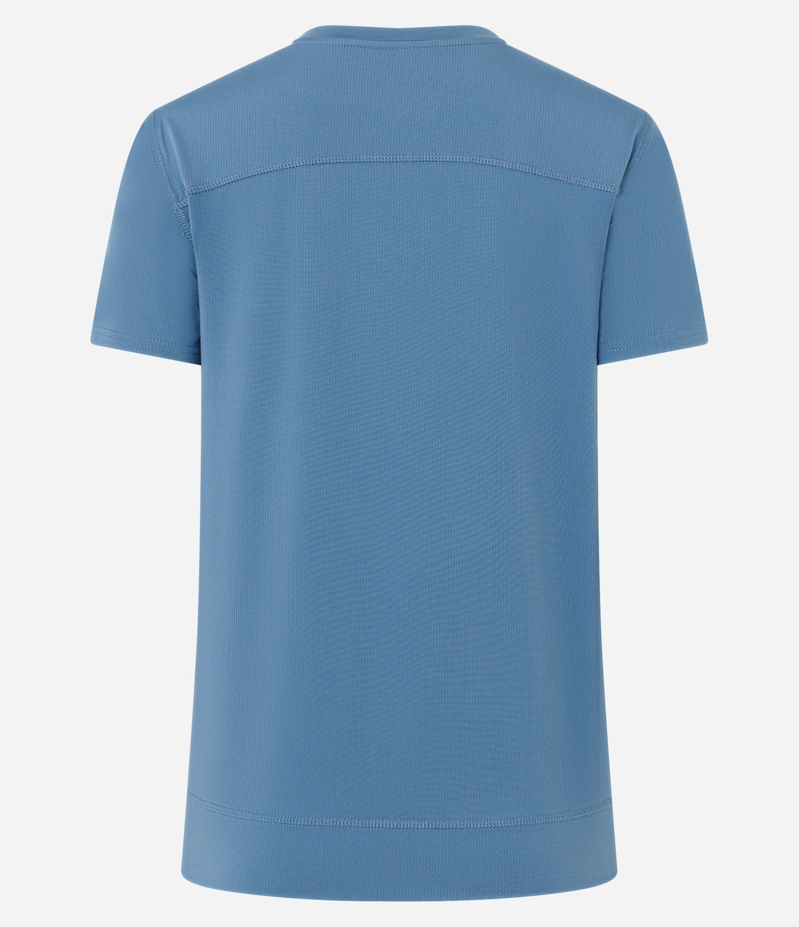 Camiseta Esportiva em Microfibra Furadinha com Barra Mullet Azul 6