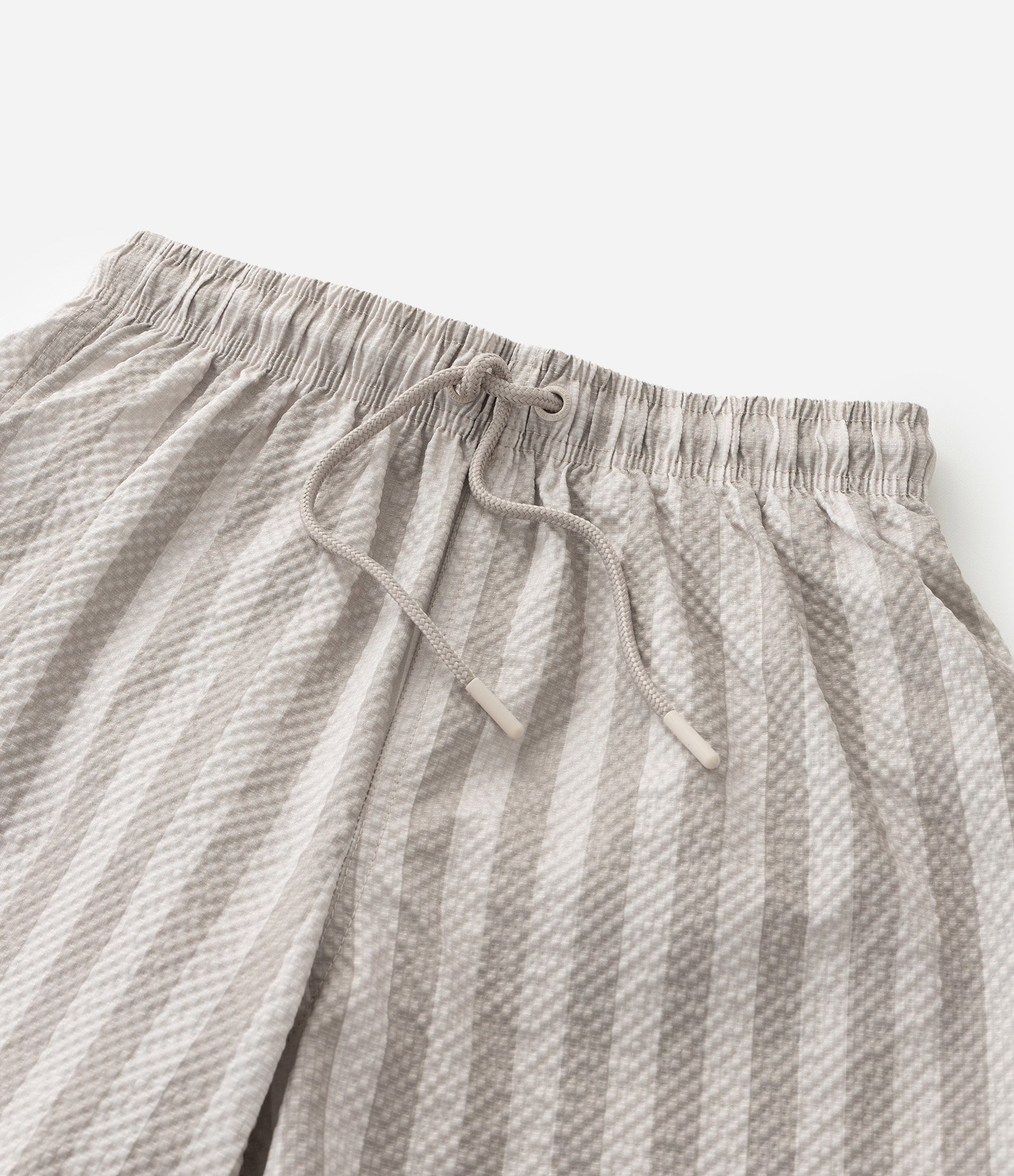 Bermuda Infantil com Listras Texturizadas - Tam 5 a 14 Anos Bege 4