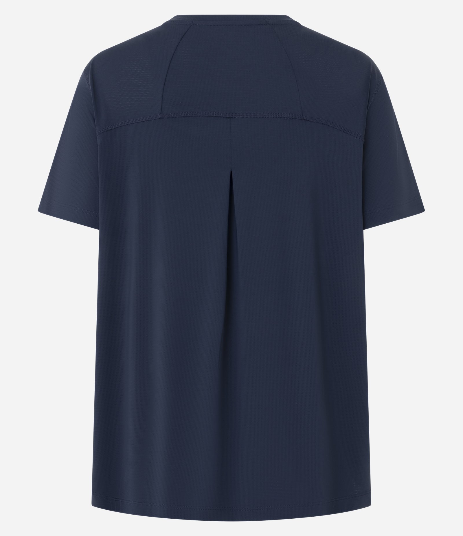 Camiseta Esportiva Manga Curta em Poliamida Azul Marinho 3