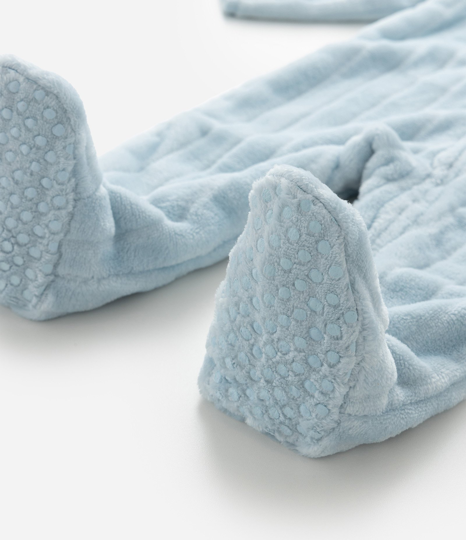 Macacão Infantil com Textura Canelada e Zíper – Tam 0 a 24 Meses Azul Bebê 8