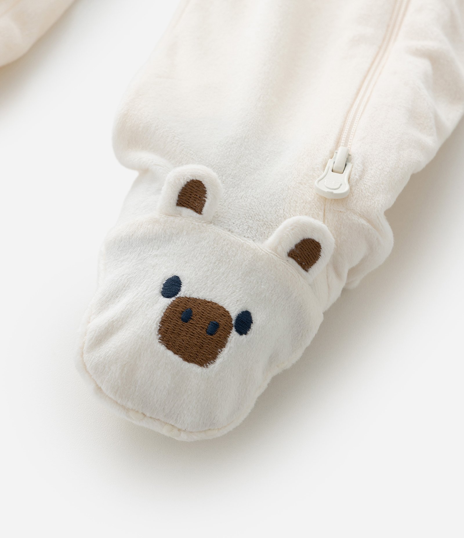 Macacão Infantil com Bordado de Cavalo – Tam 0 a 18 Meses Off White 8