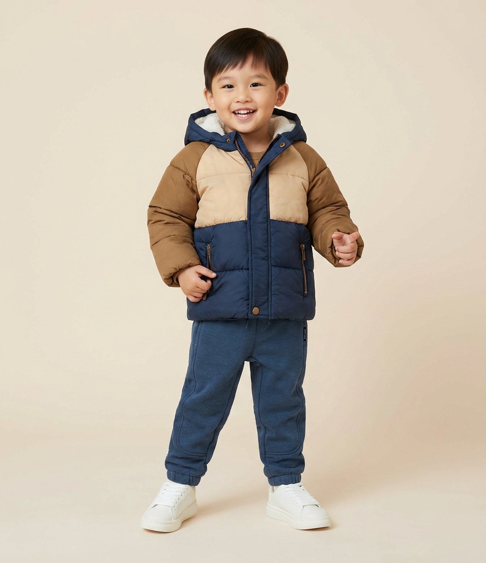 Calça Infantil em Moletom com Forro e Bolso Embutido- Tam 1 a 6 Anos Azul 1