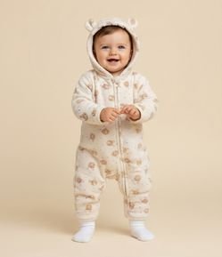 Macacão Bebê com Estampa Fullprint de Coelho – Tam RN a 18 Meses
