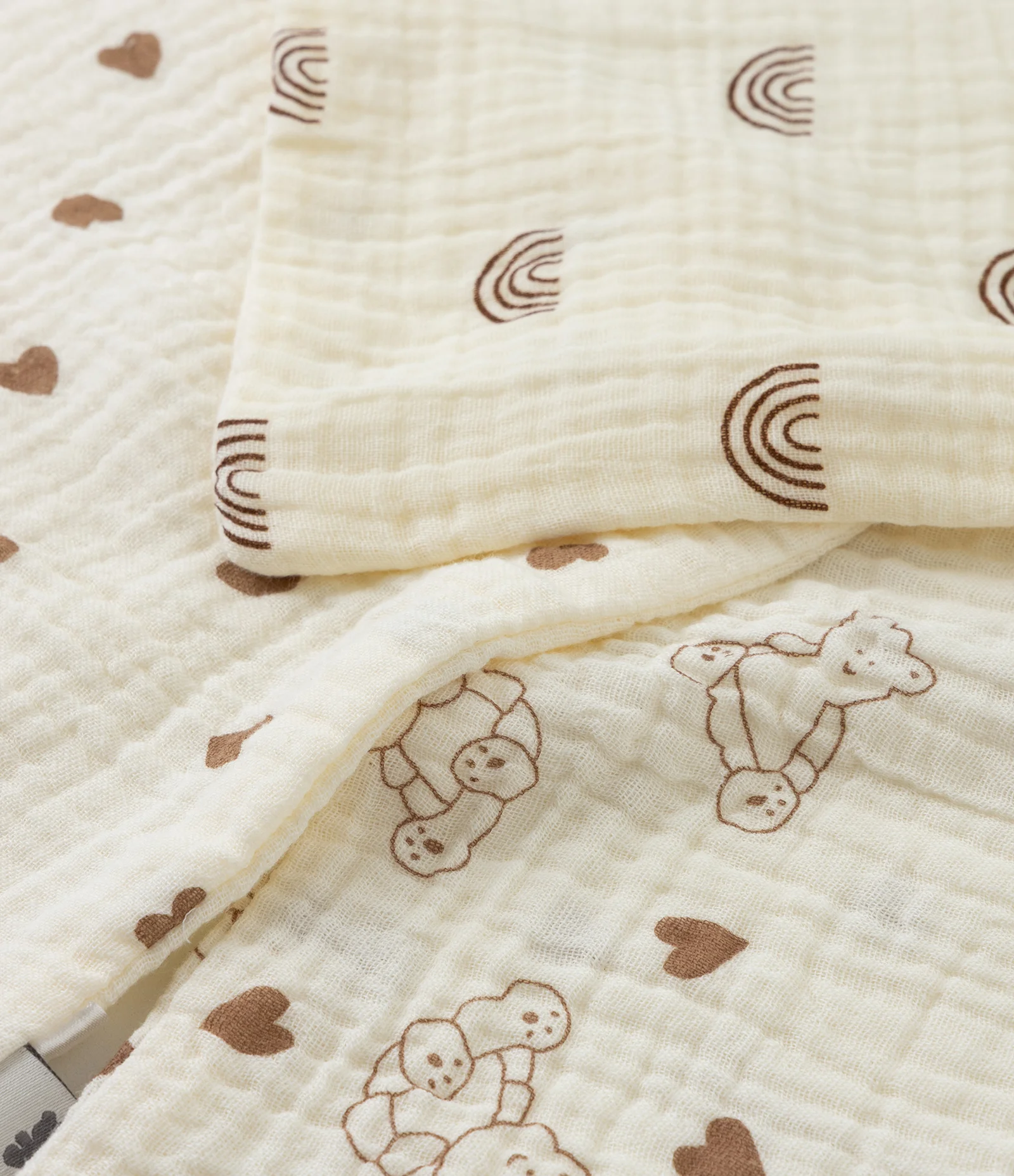 Kit Infantil 03 Panos de Boca com Estampas – Tam U Bege Claro 2