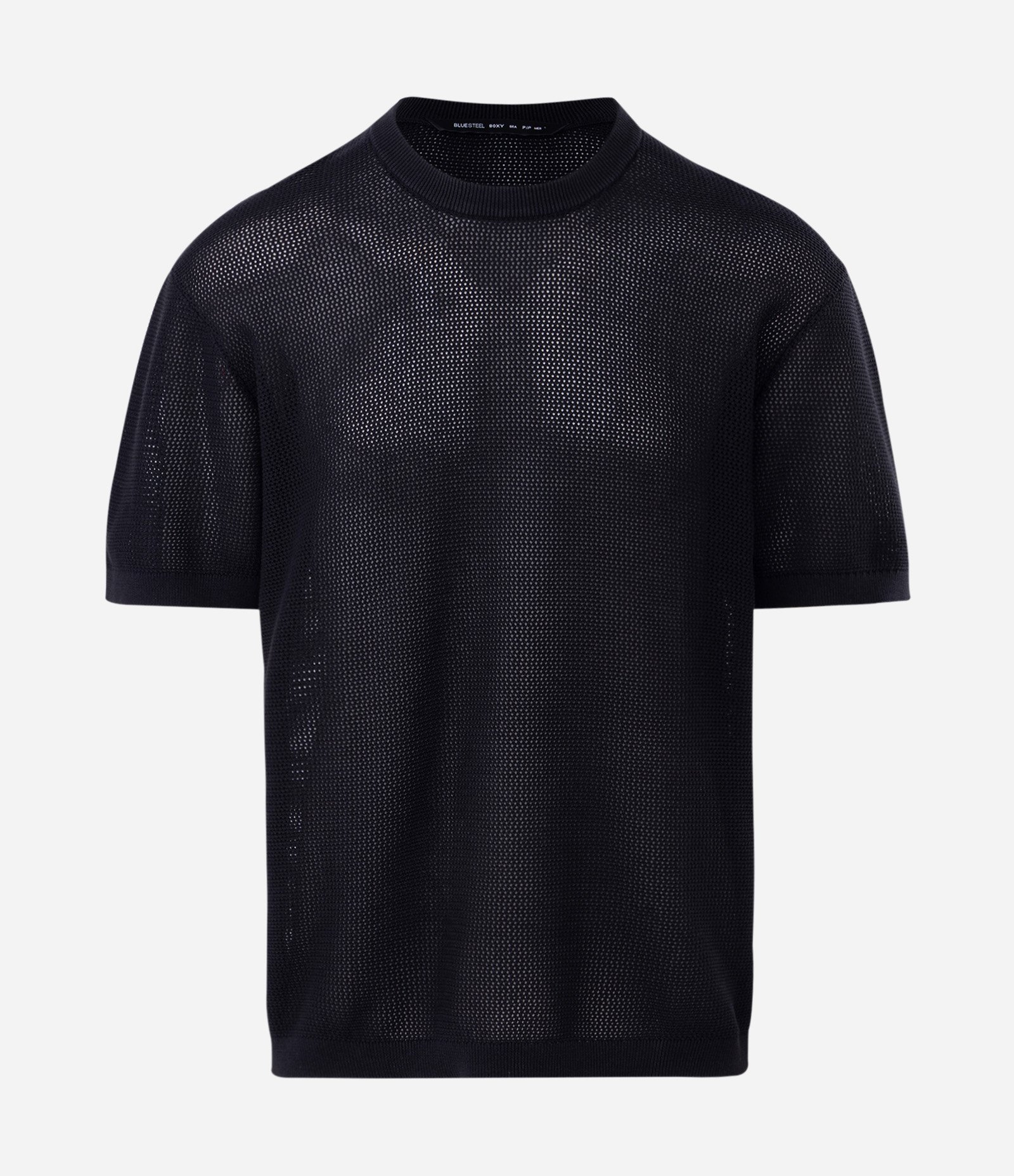 Camiseta Boxy em Tricô Preto 1