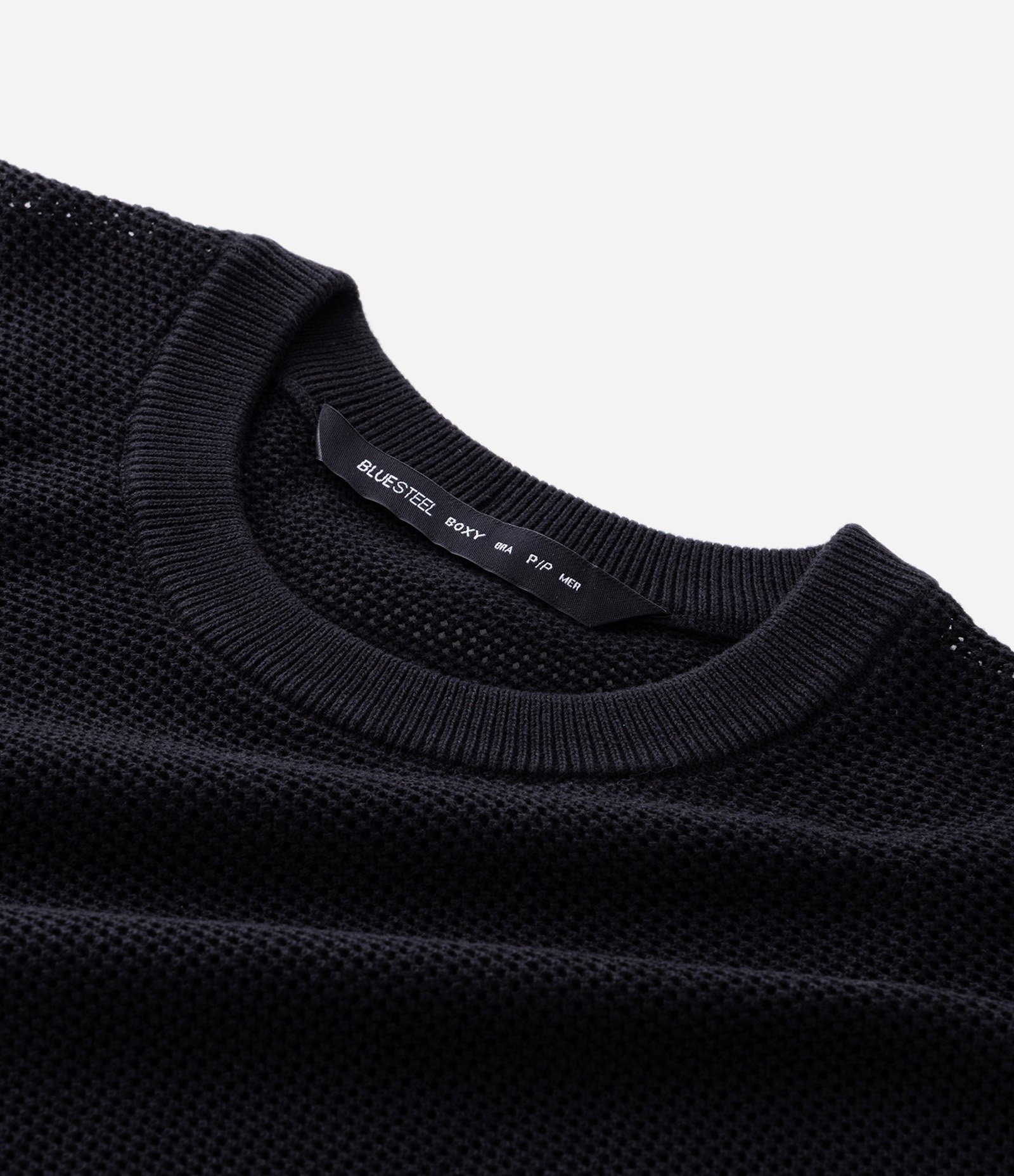 Camiseta Boxy em Tricô Preto 6