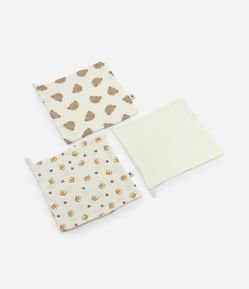 Kit Infantil 03 Panos de Boca com Estampas Animais – Tam U