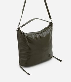 Bolsa Hobo Grande com Expansão Lateral de Zíper