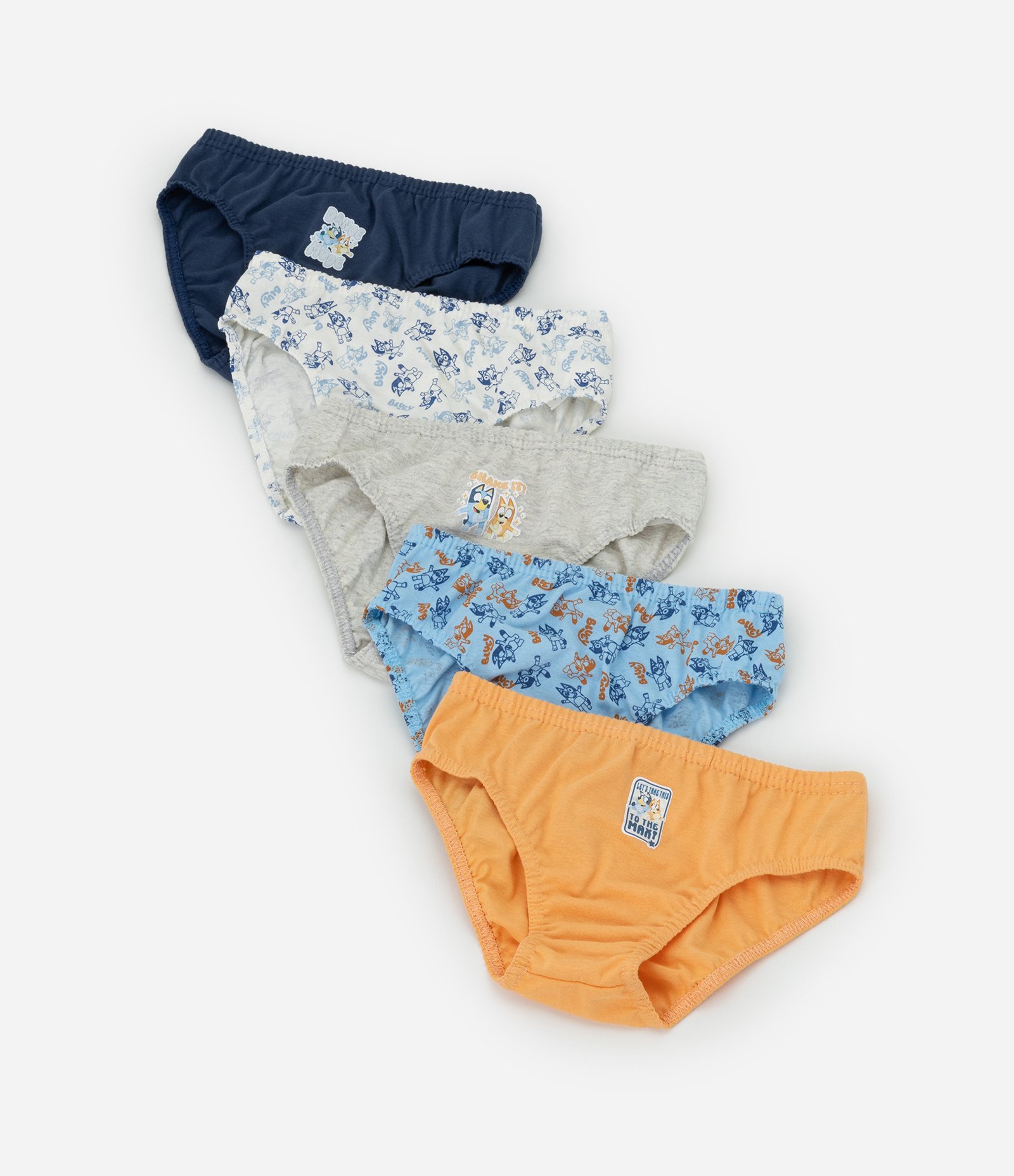 Kit 05 Cuecas Infantis Slip com Estampa Bluey – Tam 2 ao 10 Sortido 1