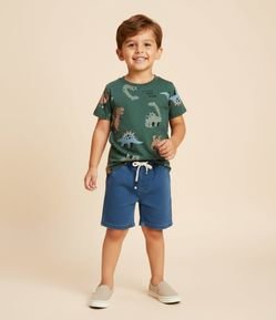 Camiseta Infantil com Estampa de Dinos - Tam 1 a 6 Anos